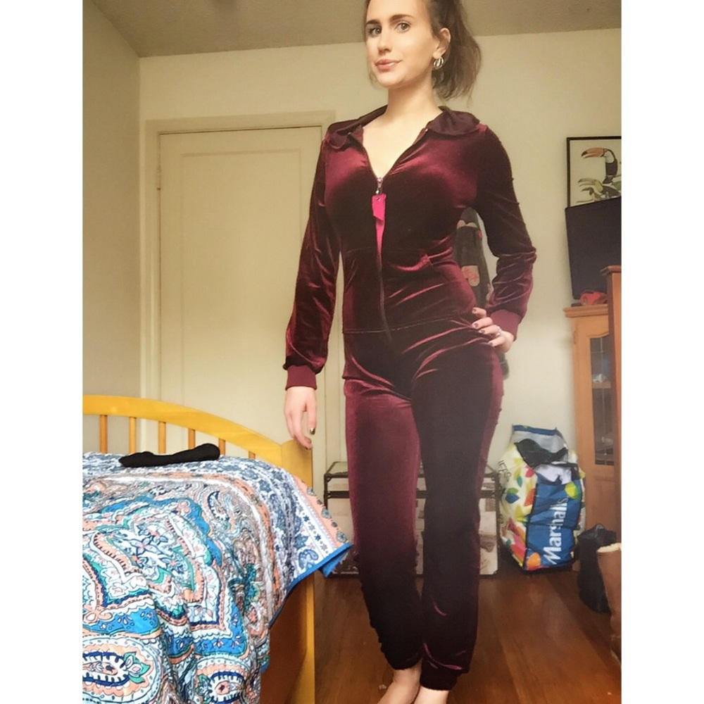 Burgundy red jumpsuit